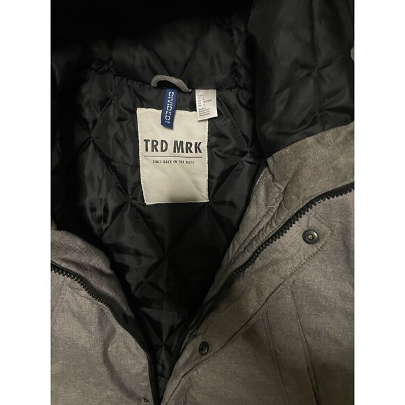 Winter Parka Puffer Coat Quilted Lined Pockets Divided H&M Hooded Fill Zip Long - Picture 4 of 16